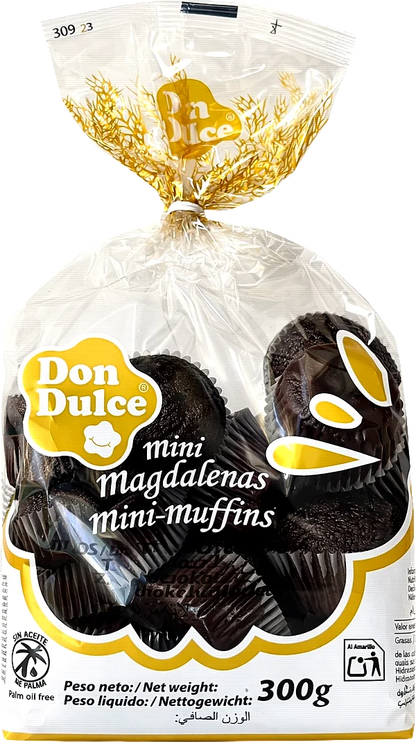 Bolsa de 300&nbsp;g de mini magdalenas Dos Chocolates
