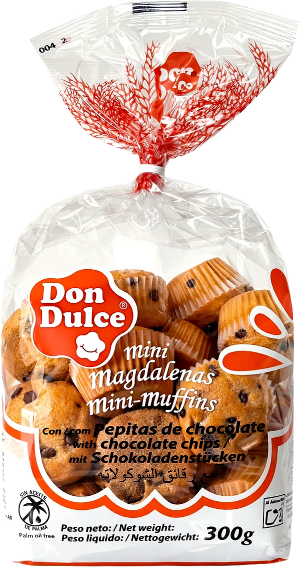 Bolsa de 300&nbsp;g de mini magdalenas Pepitas de Chocolate