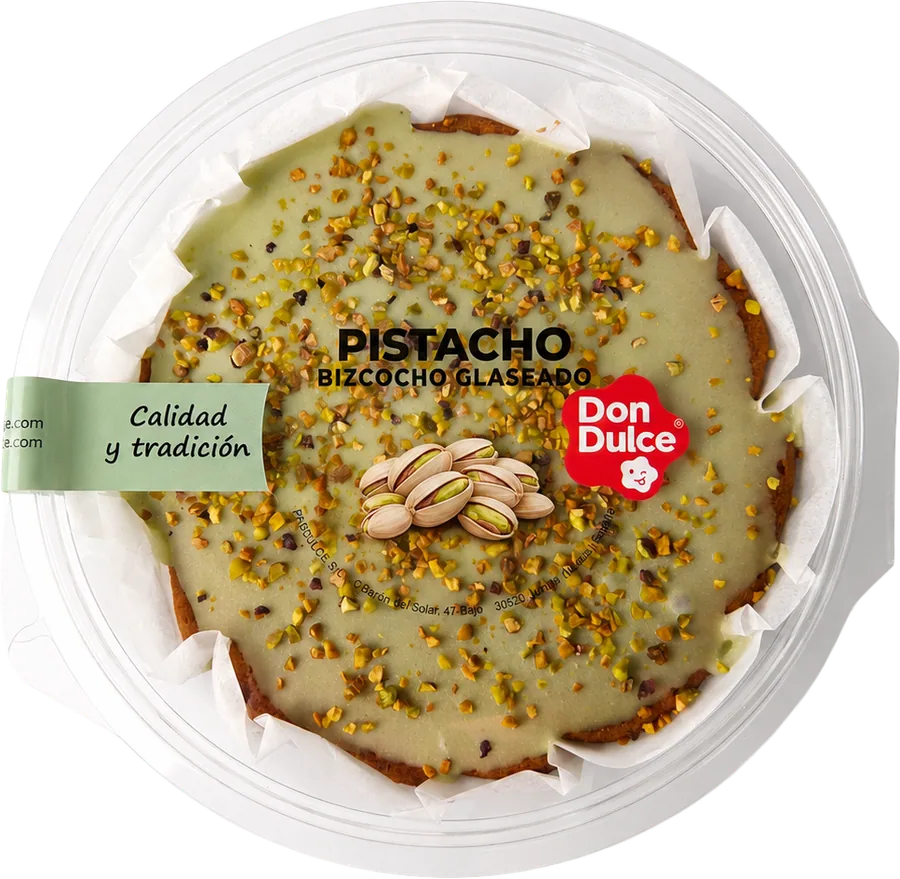 Bizcochos Glaseados Pistacho, envase